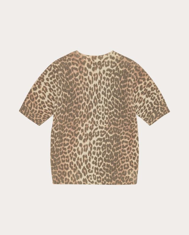 Thumbnail 1 de Ganni Camiseta de lana leopardo 🎽
