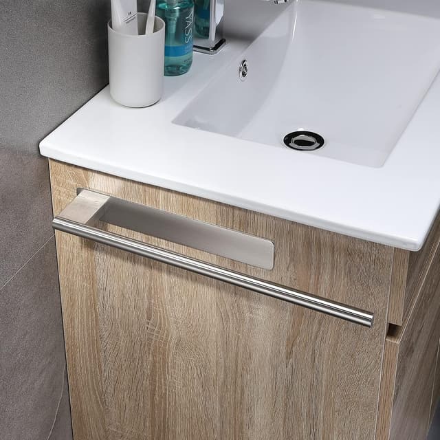 Thumbnail 6 de Gsocel porta asciugamani a braccio adesivo in acciaio inox da parete, 39 cm, argento