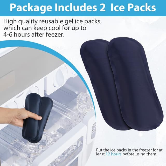 Detalle 2 de ACWOO sac isotherme pour diabétiques avec étui de refroidissement et 2 poches de glace réutilisables