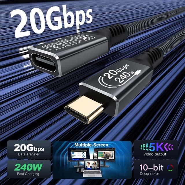 Detalle 2 de CAKOBLE USB-C extension cable 3m