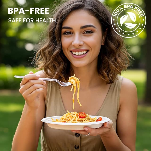 Detalle 2 de 400 Count Heavy Duty Plastic Silverware 🍴