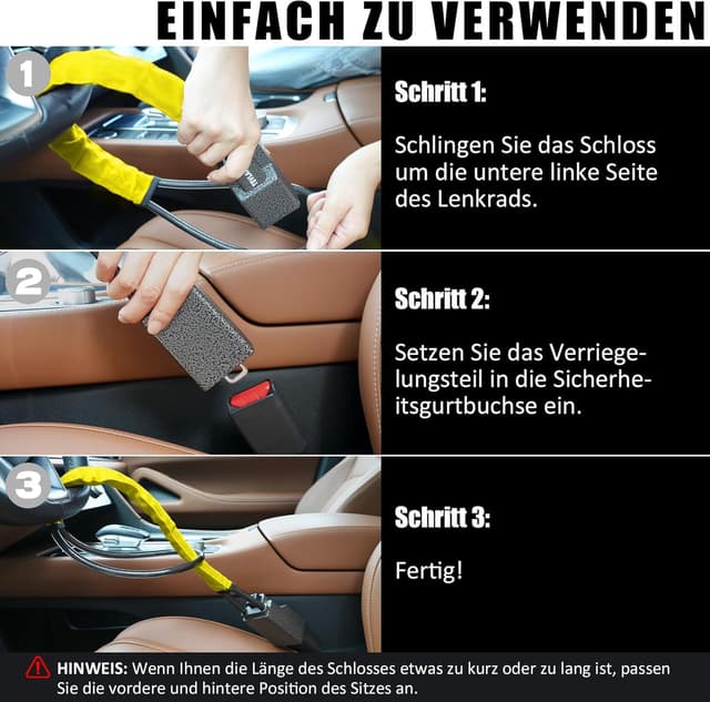 Thumbnail 5 de Tevlaphee Lenkradkralle 3 Schlüssel