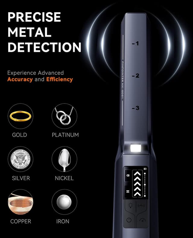 Detalle 2 de SUNPOW pinpointer metal detector IP68