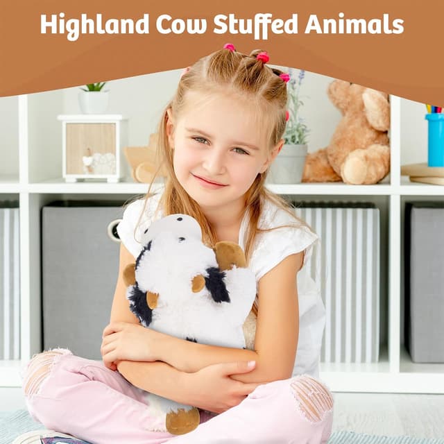 Detalle de Marysun Microwaveable Heated Cow Stuffed Animal – weighted plush heating pad gift