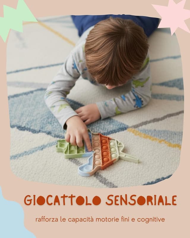 Detalle de Giocattolo Pop-It farfalla in silicone pastello (senza BPA) Bubble Fidget impermeabile