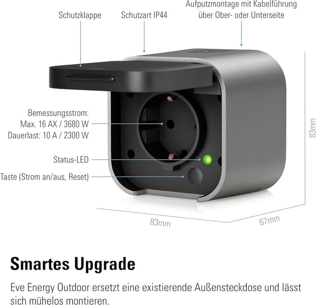 Thumbnail 6 de Eve Energy Outdoor Matter 1x IP44