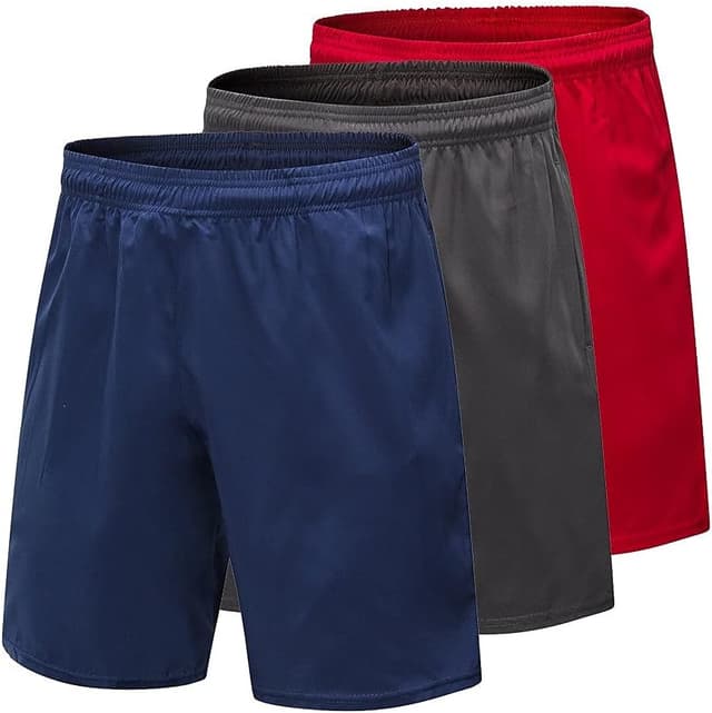 Detalle de Yuerlian 3 Pack Men’s Quick Dry Sports Shorts with Pockets