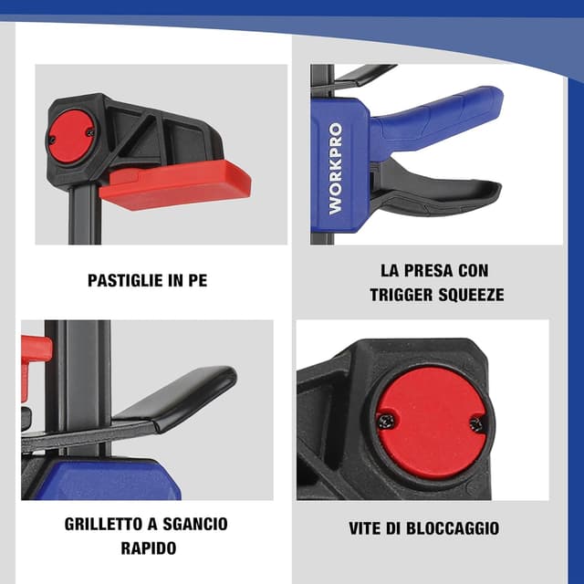 Thumbnail 4 de WORKPRO Morsetti da Falegname 305 mm 68 kg