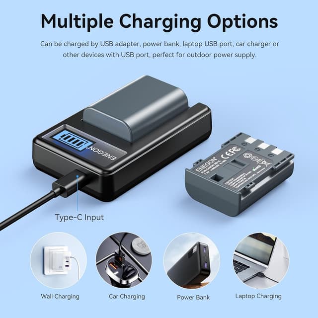 Thumbnail 2 de ENEGON NB-2L NB-2LH Akku 1100mAh 2er-Pack