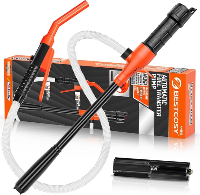 Detalle de BestCosy Automatic Electric Fuel Transfer Pump Siphon Pump (2.8 GPM) for Gas, Diesel, Kerosene & Water