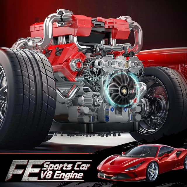 Detalle 2 de Mould King 10204 V8 moteur 750 pièces