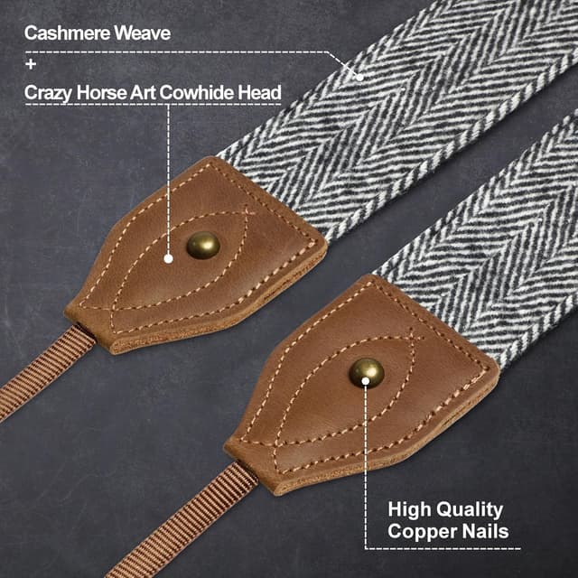 Detalle 2 de Padwa Lifestyle 2" Classic Crazy Horse Camera Strap