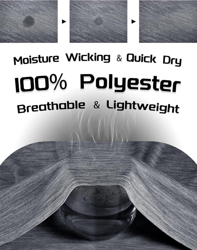 Detalle de MAGCOMSEN men’s quick-dry gym & running t-shirt (polyester, breathable, 4-way stretch)