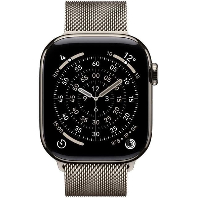 Detalle 2 de Apple Watch Series 11 GPS + Cellular 42 mm de titanio con Milanese Loop Natural