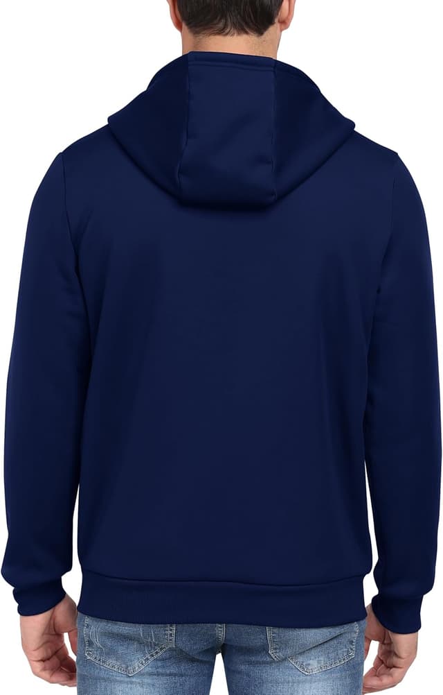 Thumbnail 1 de Veste polaire à capuche MoFiz pour homme en sherpa, fermeture éclair et poches zippées (M-3XL)