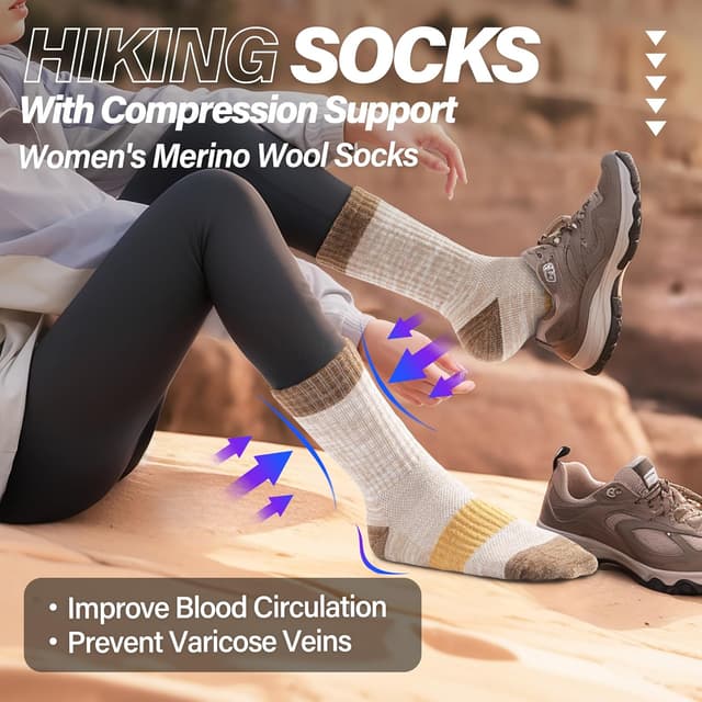 Detalle 2 de MOSEY KOSY Merino Damen Socken 5 Paar