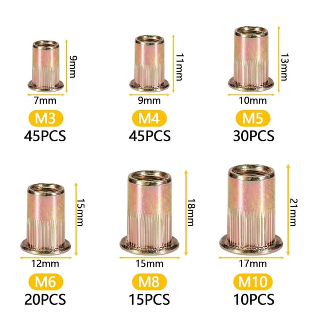 Thumbnail 1 de Kasanni 165 inserts filetés M3 à M10