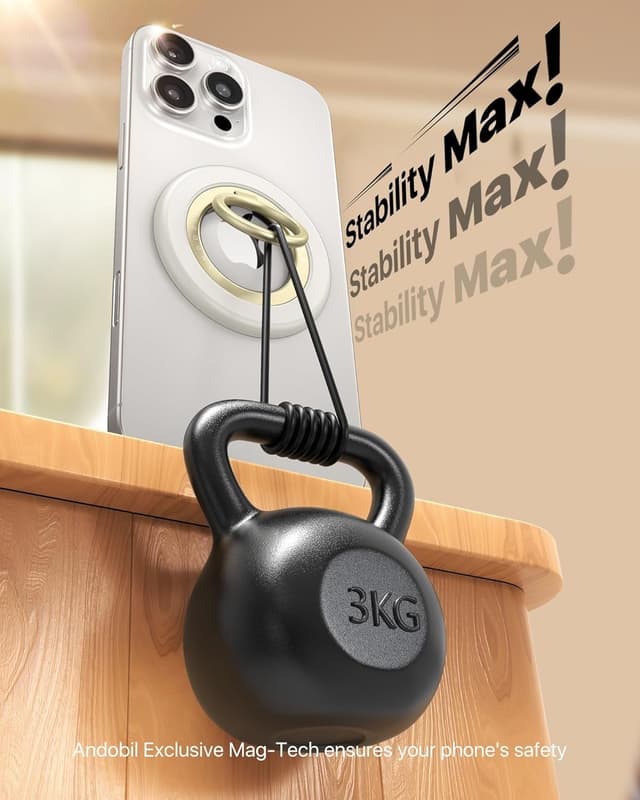 Detalle de andobil 2025 Magnetic Phone Grip 360° Rotatable