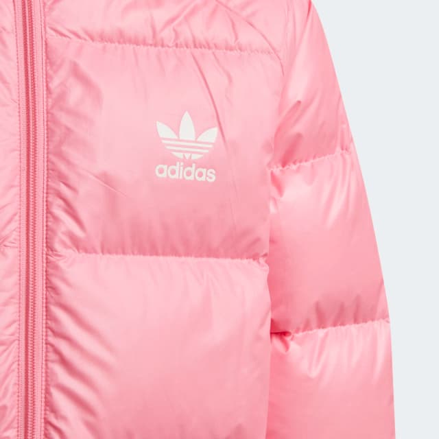 Detalle de Chaqueta de plumón Adidas Adicolor Elongated en color rosa