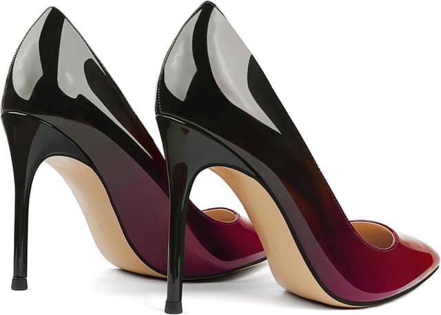 Detalle 1 de COLETER Women’s 4 Inch Pointy Toe Pumps Slip-On Stiletto Dress Shoes