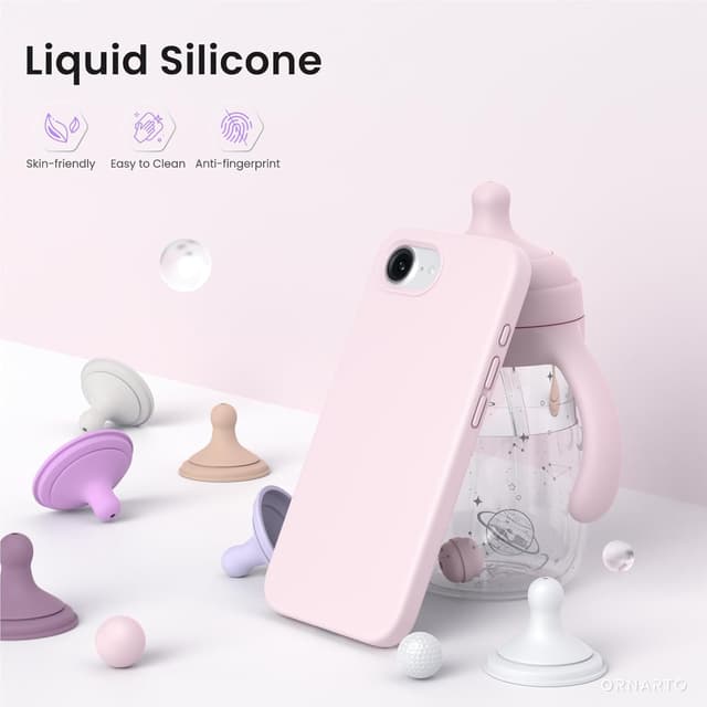 Thumbnail 2 de ORNARTO iPhone 16e Case 6.1" Liquid Silicone