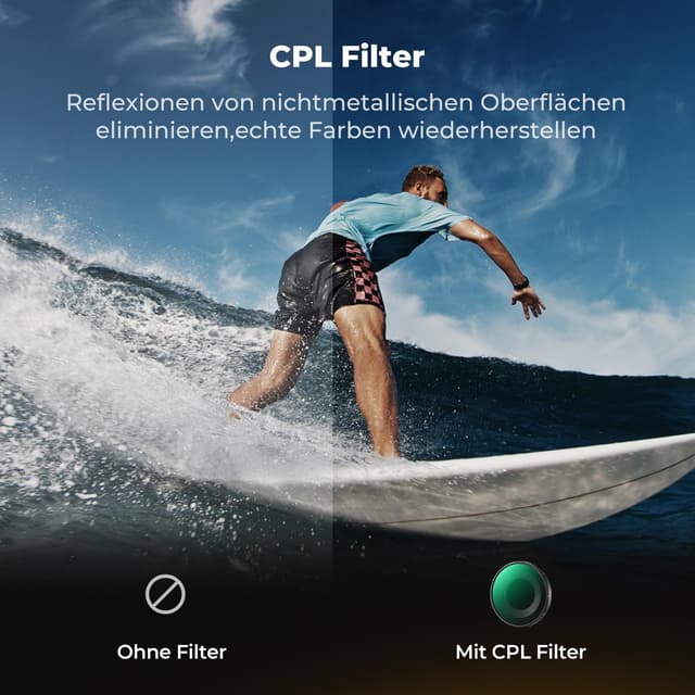 Detalle de K&F Concept Filter-Set für DJI Osmo Action 6: CPL & ND8/ND16/ND32 im 4er-Pack