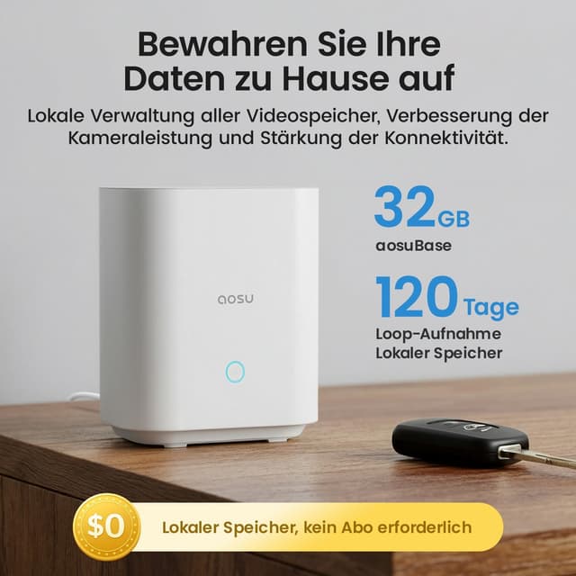 Detalle 2 de AOSU 2K Überwachungskamera 2er-Set