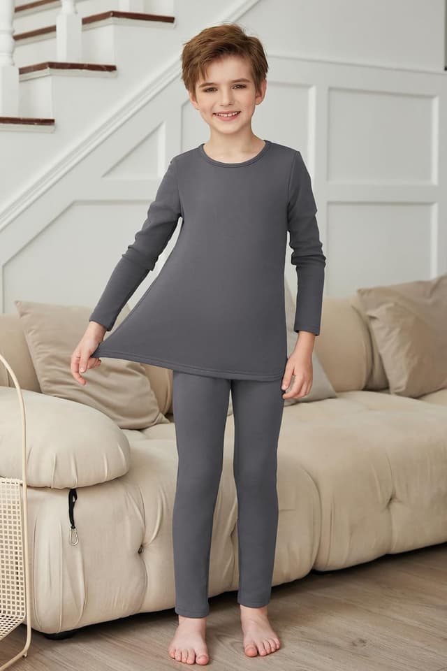 Detalle de Arshiner Intimo termico bambina/bambino in tessuto traspirante con bambù (pantaloni e maglia) 5-12 anni