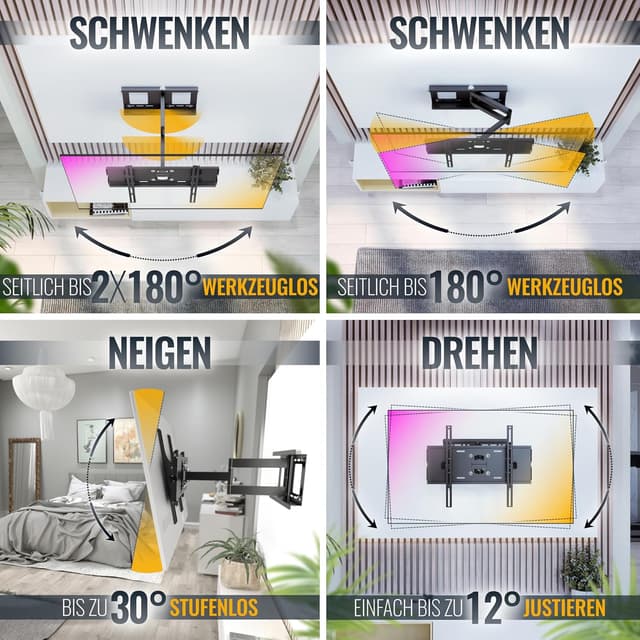 Detalle de RICOO R03 TV Wandhalterung 40-75 Zoll