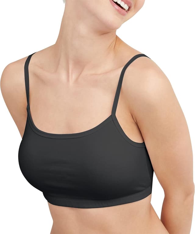 Detalle de Hanes 3-Pack Comfort Flex Fit Cropped Bralettes for Women