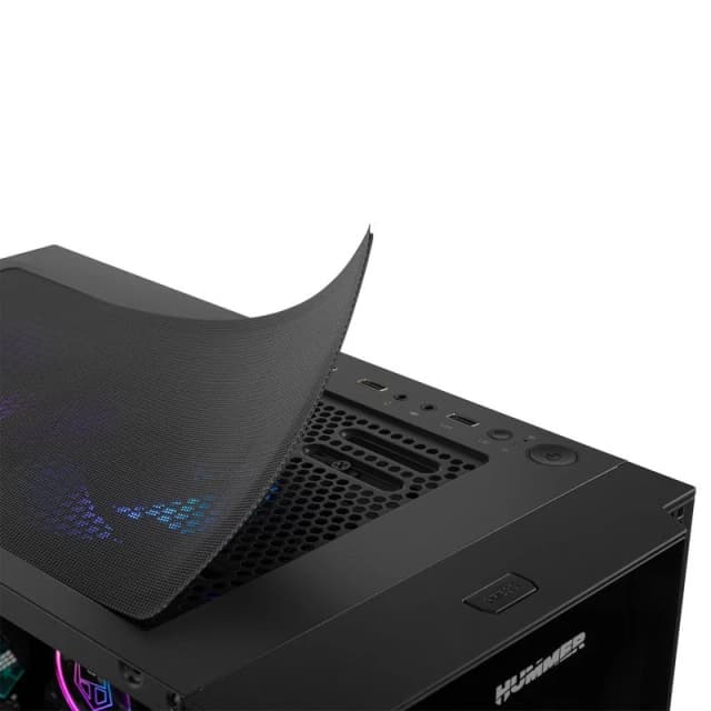 Detalle de Nox Hummer Horus ARGB caja E-ATX con cristal templado