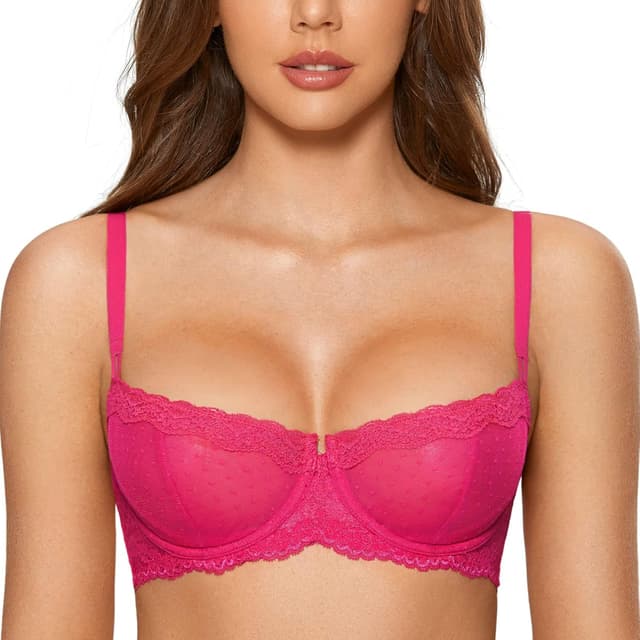 Thumbnail 6 de DOBREVA soutien-gorge balconnet transparent pour femme à armature et bretelles convertibles