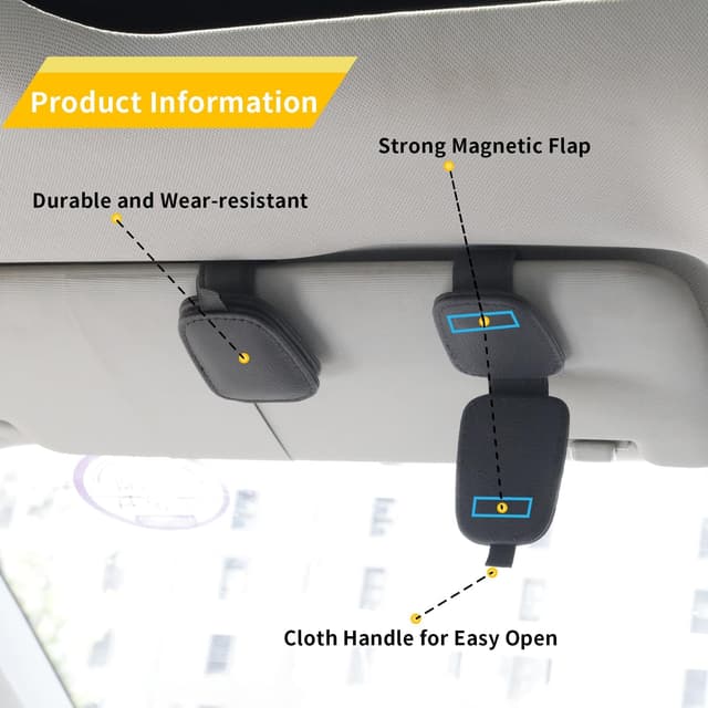 Detalle 2 de Yuoyar Sunglass Holder 2 Pack