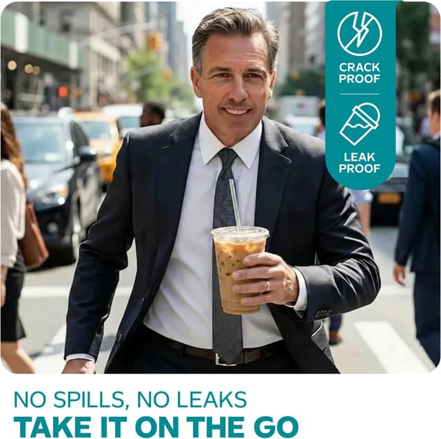 Thumbnail 2 de GUSTO 16 oz Clear Plastic Cups 100 Sets 🥤