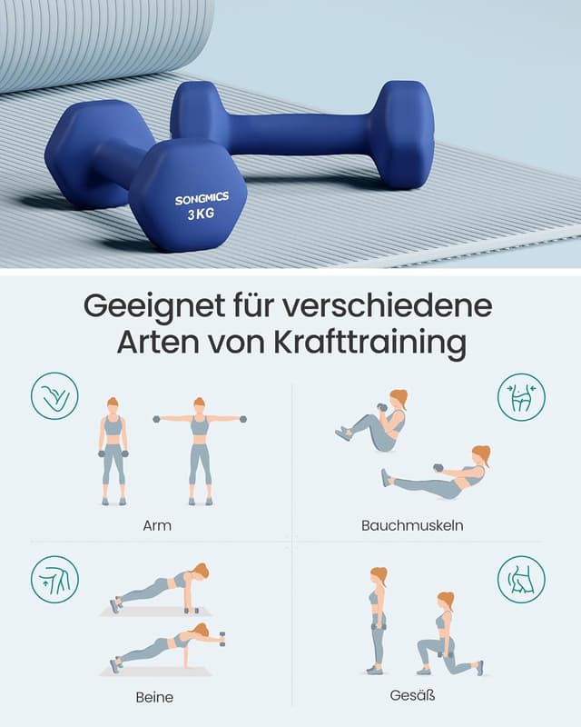 Thumbnail 3 de Songmics Hantel-Set 6er 1–5 kg