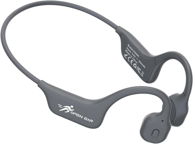 Detalle de SANOTO Bone Conduction Bluetooth Open-Ear Headphones (with Mic) — IPX5 Sport Wireless Earphones