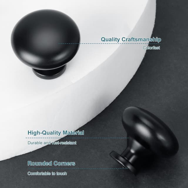 Thumbnail 2 de VINATO Pomelli Mobili Nero 4 Pezzi