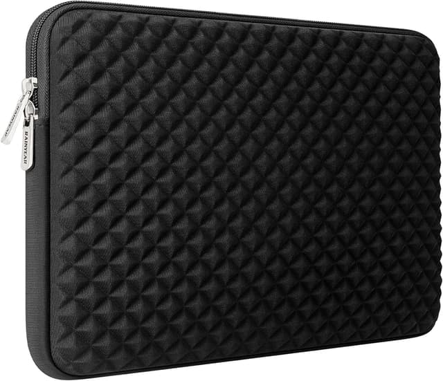 Detalle de RAINYEAR 11–13 Inch Laptop Sleeve (Black) with Diamond Foam Shock Protection