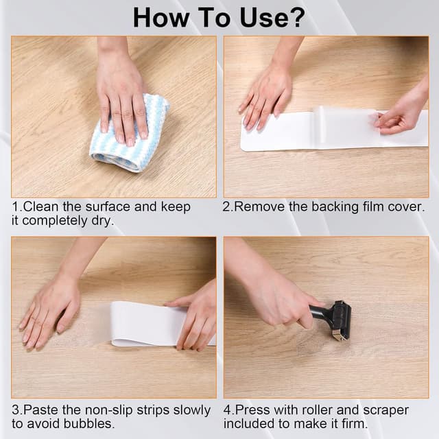 Detalle 2 de Cozary Tapis antidérapant escalier transparent 60x15 cm