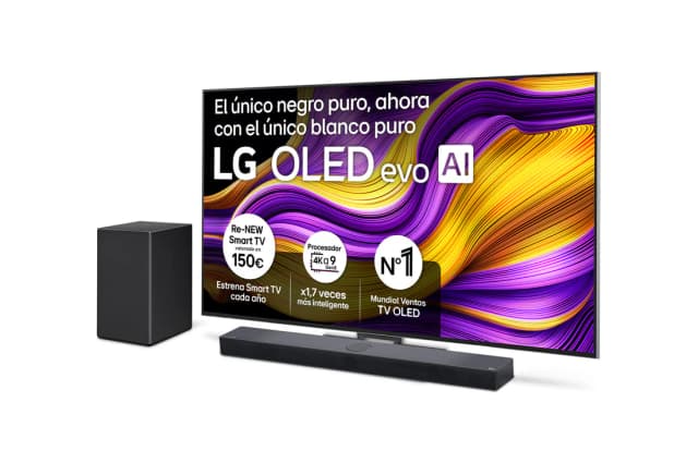 Imagen de LG OLED65G56LS.ESB Pack Smart TV OLED evo G5 65" 4K 2025 + barra de sonido en OfertitasTOP