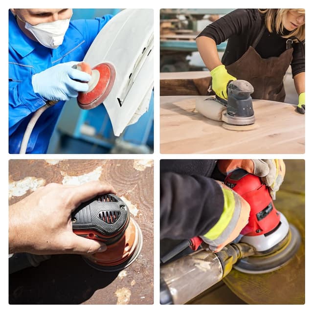 Thumbnail 6 de KONGMING 50 Stück Schleifpapier 150 mm Klett Körnung 40 – 15-Loch für Exzenterschleifer