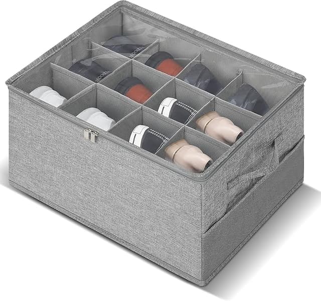 Imagen de Romon Cajas para Zapatos Apilables con Tapas Transparentes en OfertitasTOP