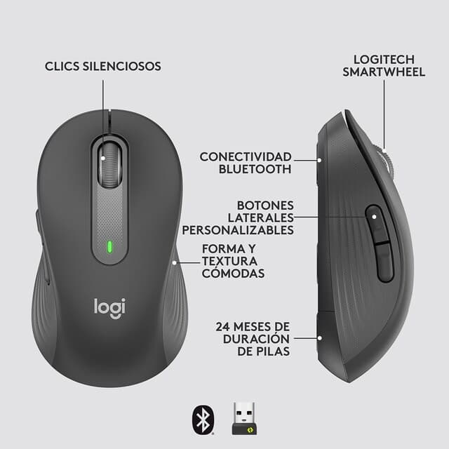 Thumbnail 5 de Logitech Signature M650 Medium ratón inalámbrico