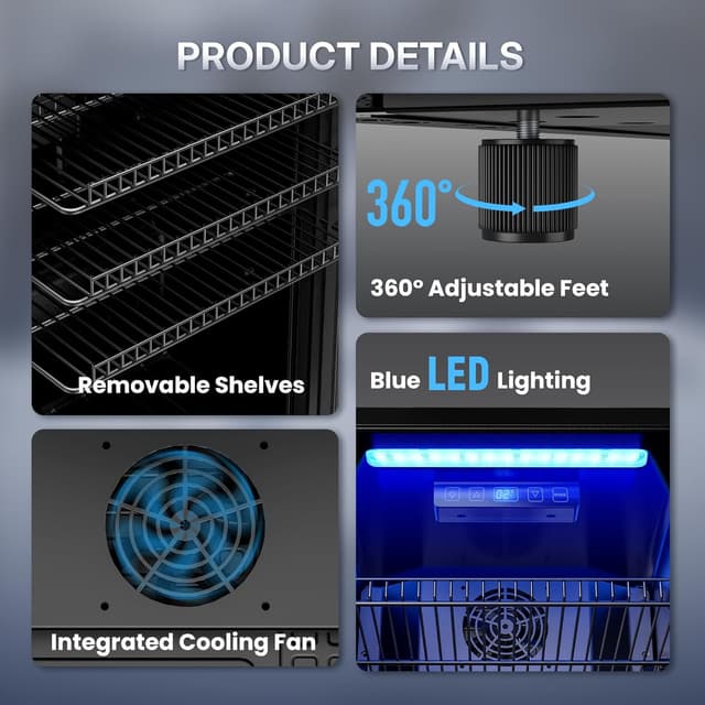 Thumbnail 5 de TRIUMPHKEY 90L Mini-Kühlschrank 128 Dosen