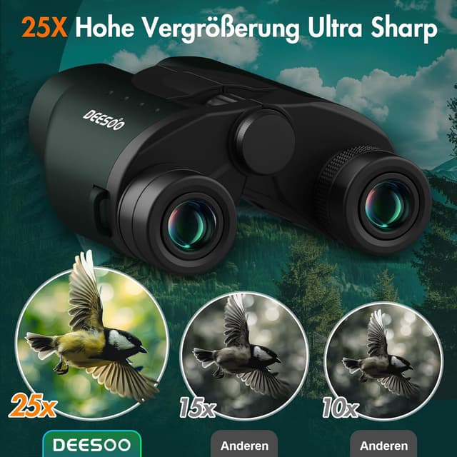 Detalle 2 de Deesoo 25x32 Fernglas Klein 25-fach