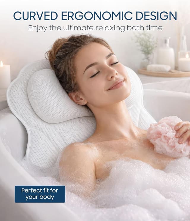 Detalle 2 de ADOV Luxury Bath Pillow 6 Suction Cups