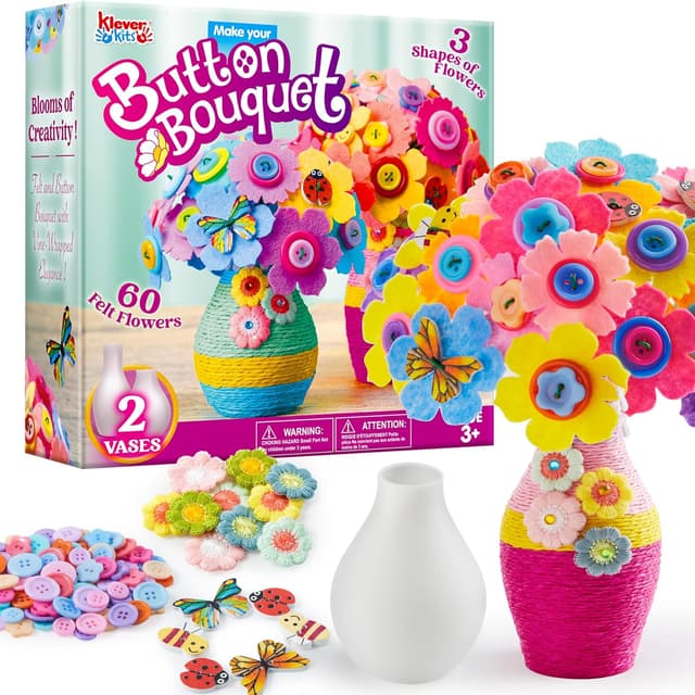 Detalle de Klever Kits Blumen Bastelset ab 3 Jahren
