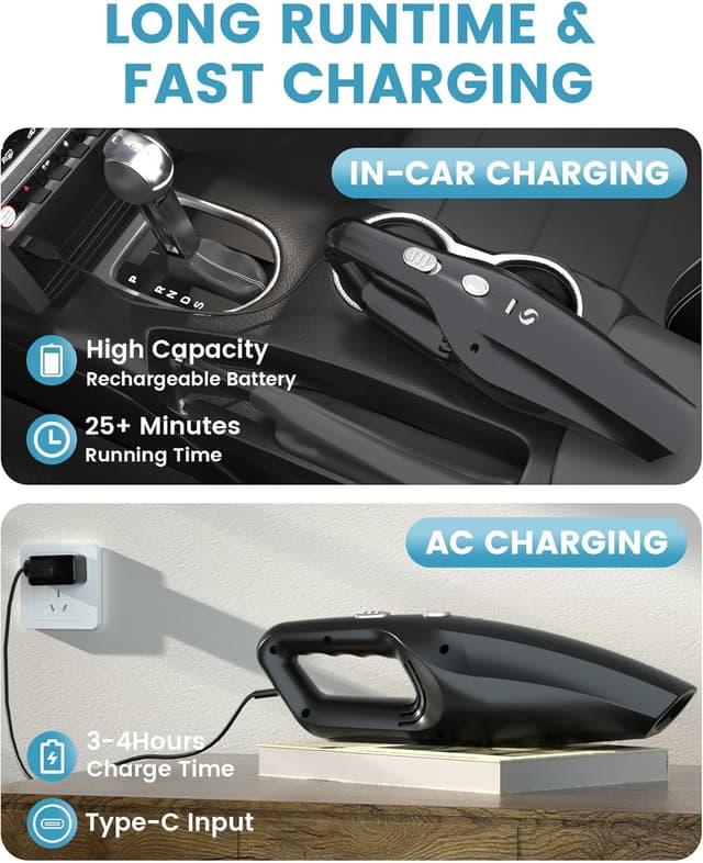 Detalle de SERVOMASTER SM01 car vacuum 20 minutes