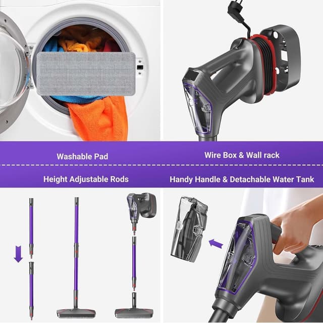 Thumbnail 6 de Tdyon Dampfreiniger & Dampfbesen mit PowerPad – 29 Zubehörteile, ECO-Reinigung ohne Chemikalien