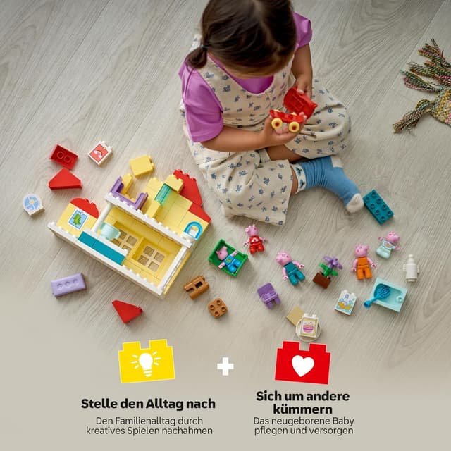 Detalle de LEGO DUPLO Peppa Wutz Familienhaus Lernspielzeug